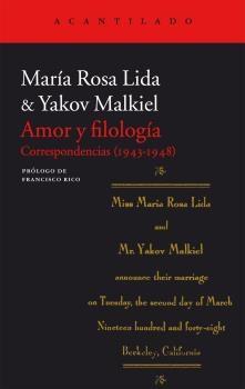 Amor y Filología "Correspondencias (1943-1948)"