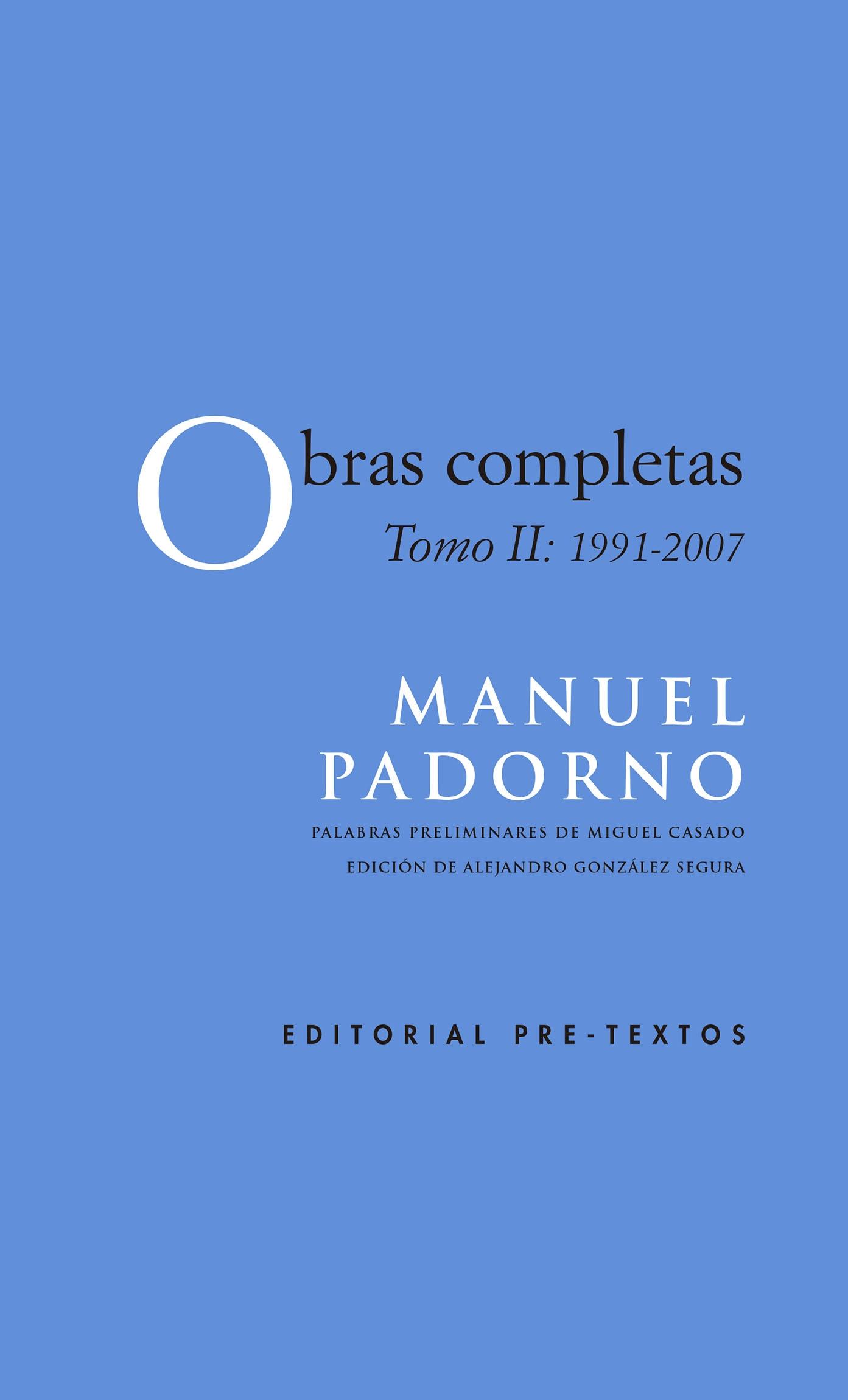 Obras Completas "Tomo Ii: 1991-2007". 