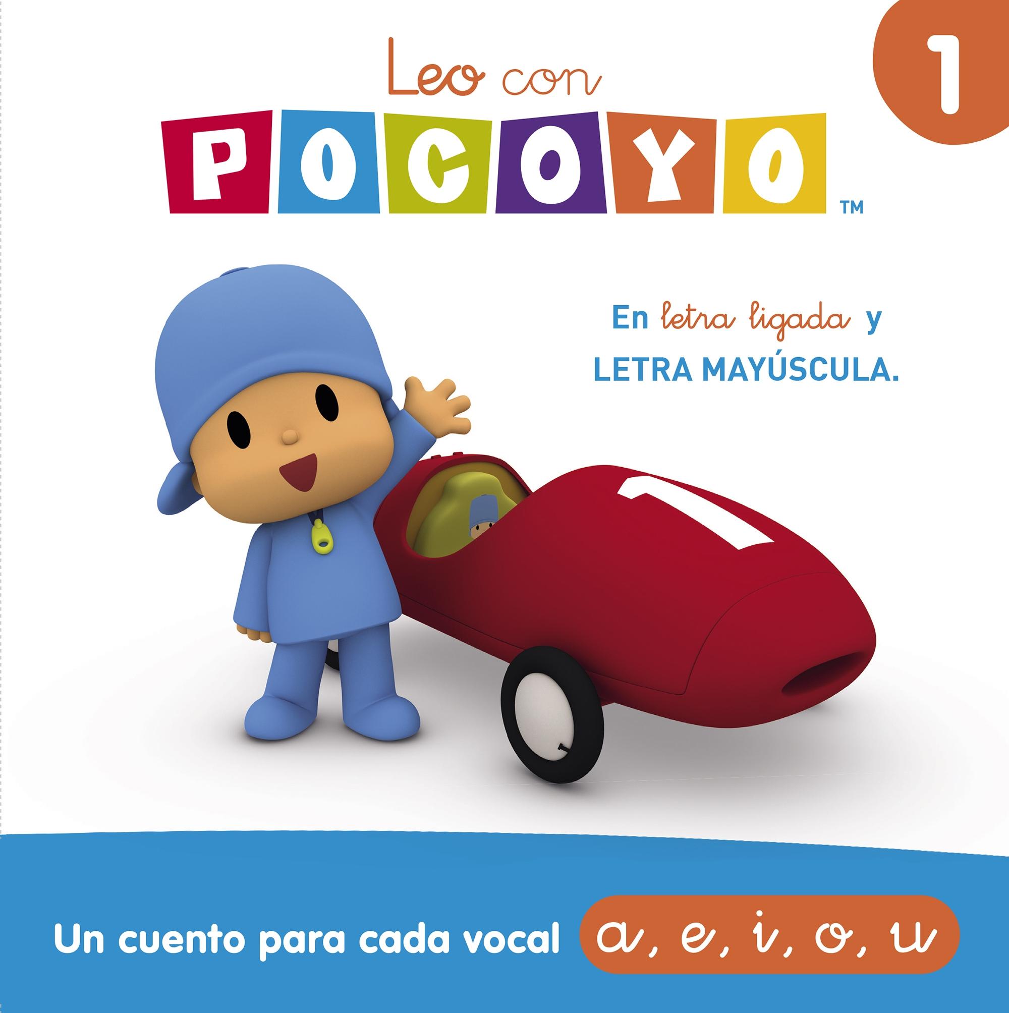 Leo con Pocoyó 1: un Cuento para Cada Vocal (A,E,I,O,U) "Letra Ligada y Mayúscula". 