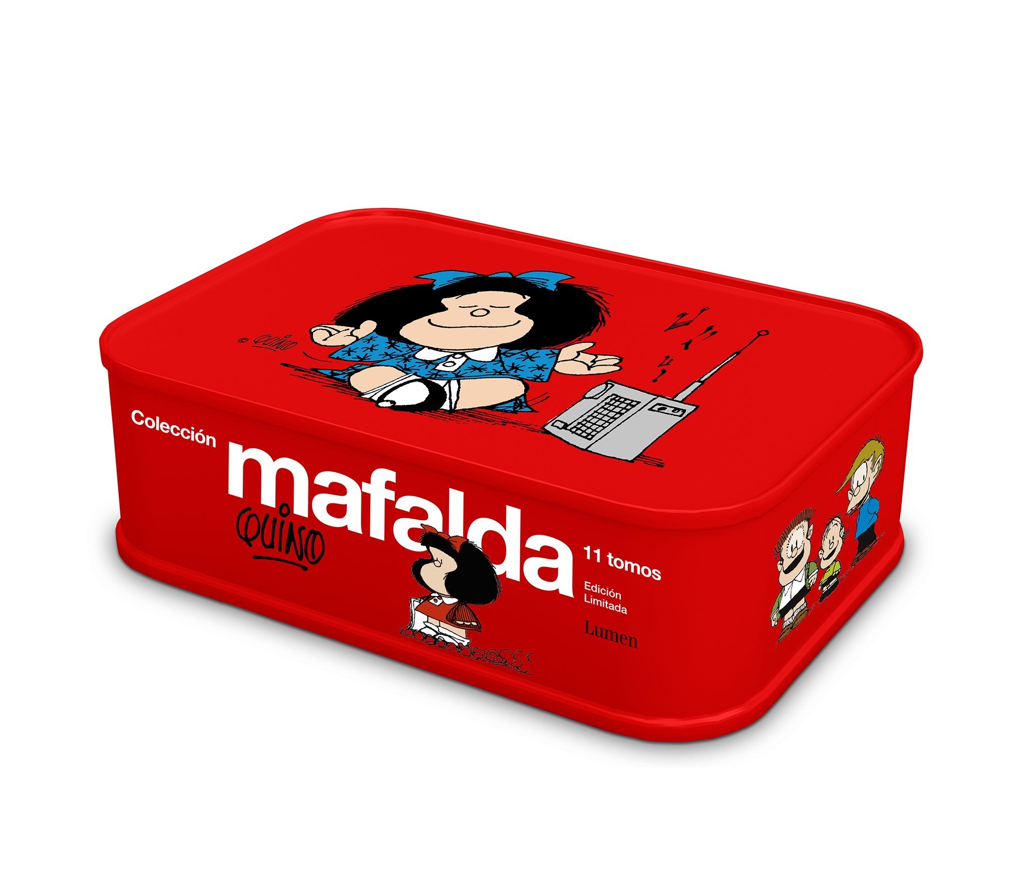 Colección Mafalda: 11 Tomos en una Lata (Color Rojo) (Edición Limitada). 