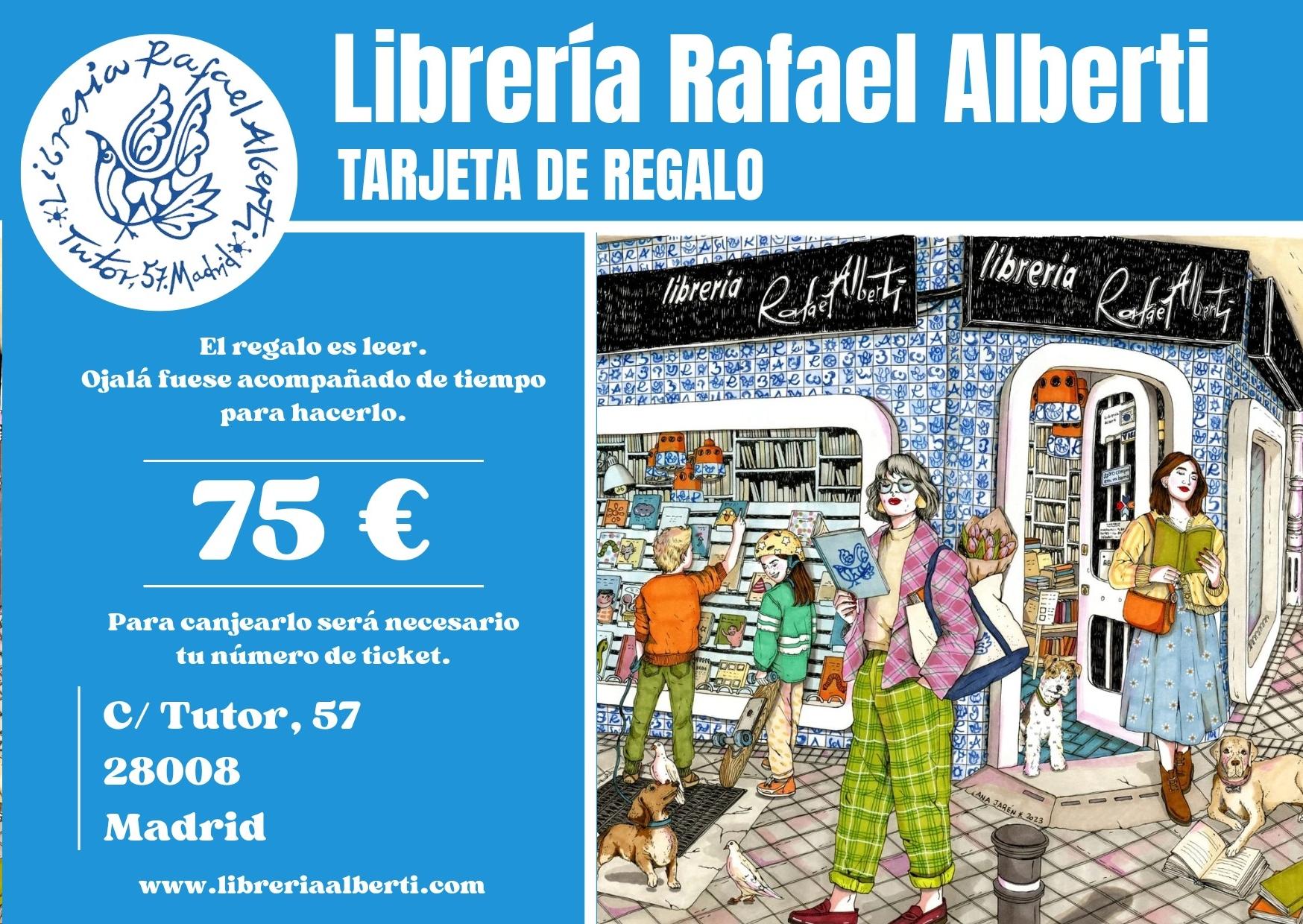 TARJETA REGALO ALBERTI 75 EUROS "El regalo es leer"