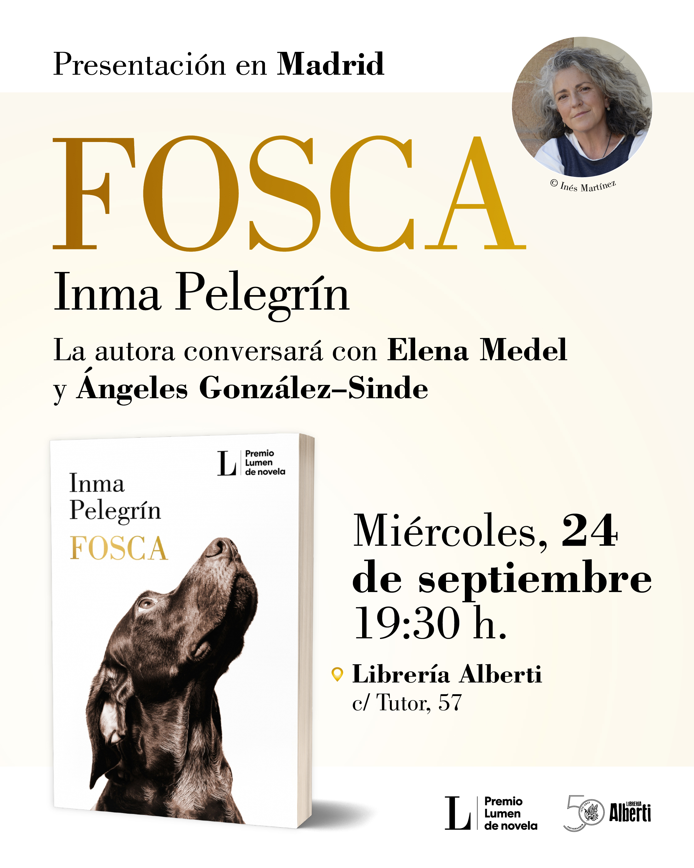 PREMIO LUMEN DE NOVELA 2025 | Fosca, de INMA PELEGRÍN