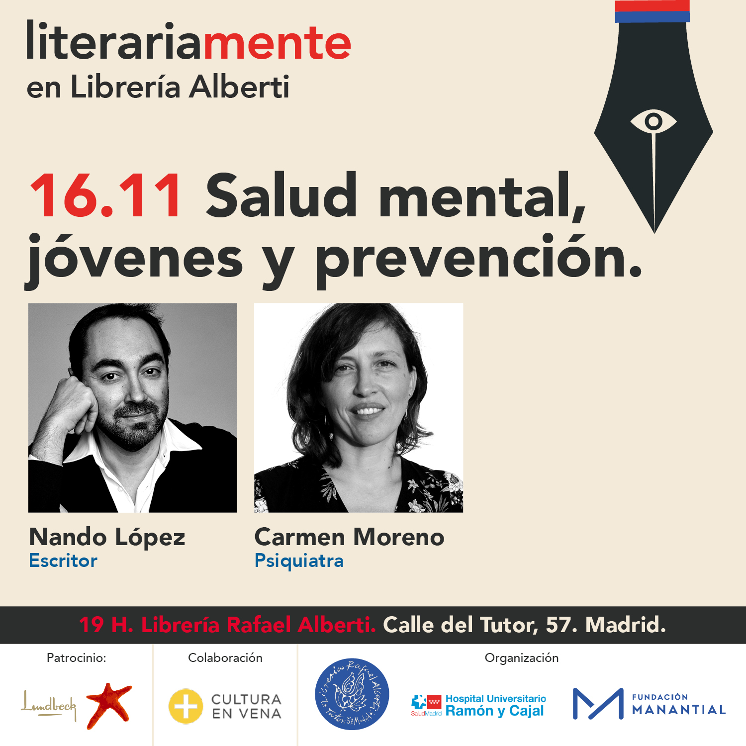LiterariaMENTE. Salud mental, jóvenes y prevención | NANDO LÓPEZ y CARMEN MORENO