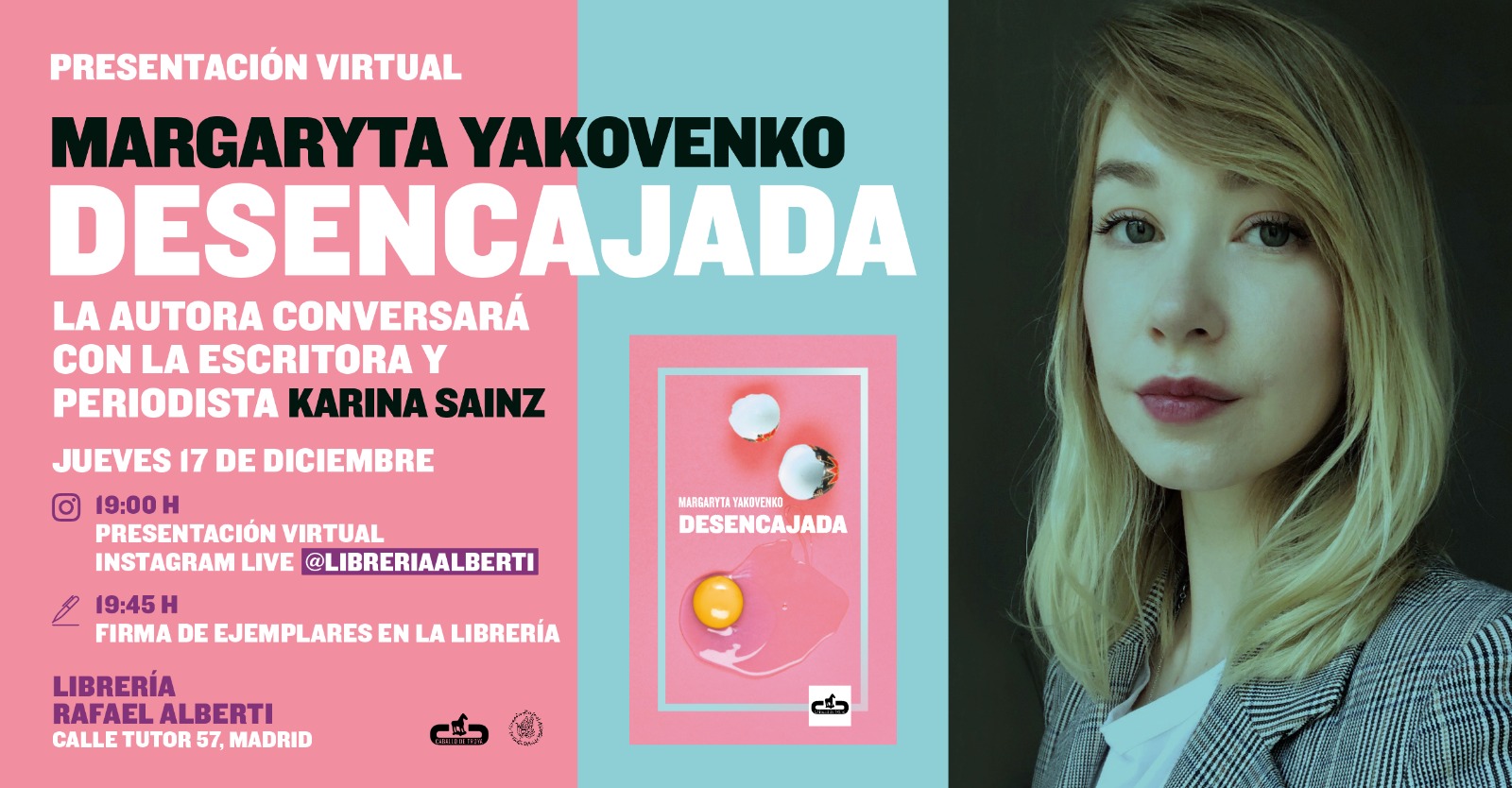 MARGARYTA YAKOVENKO presenta y firma  'Desencajadas' (Caballo de Troya)