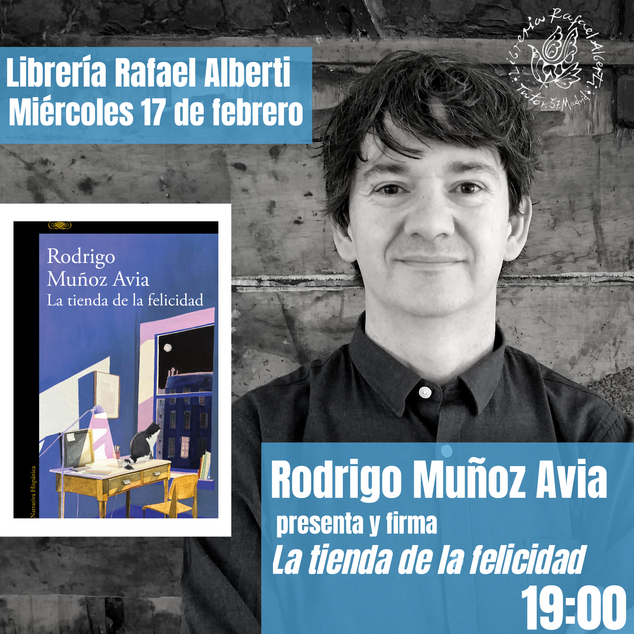 RODRIGO MUÑOZ AVIA presenta y firma 'La tienda de la felicidad' (Alfaguara)