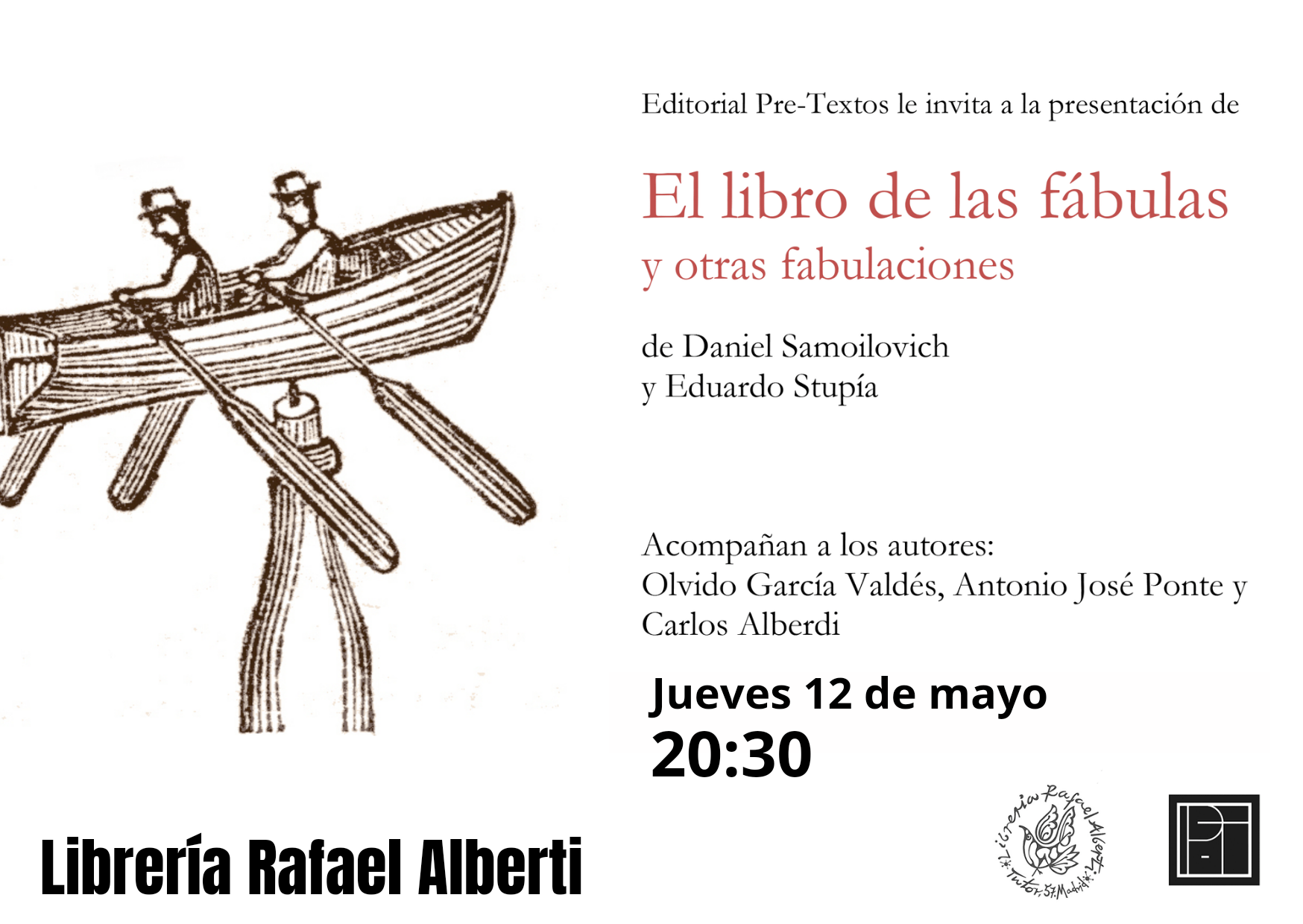 DANIEL SAMOILOVICH y EDUARDO STUPÍA, El libro de las fábulas y otras fabulaciones (Pre-Textos)