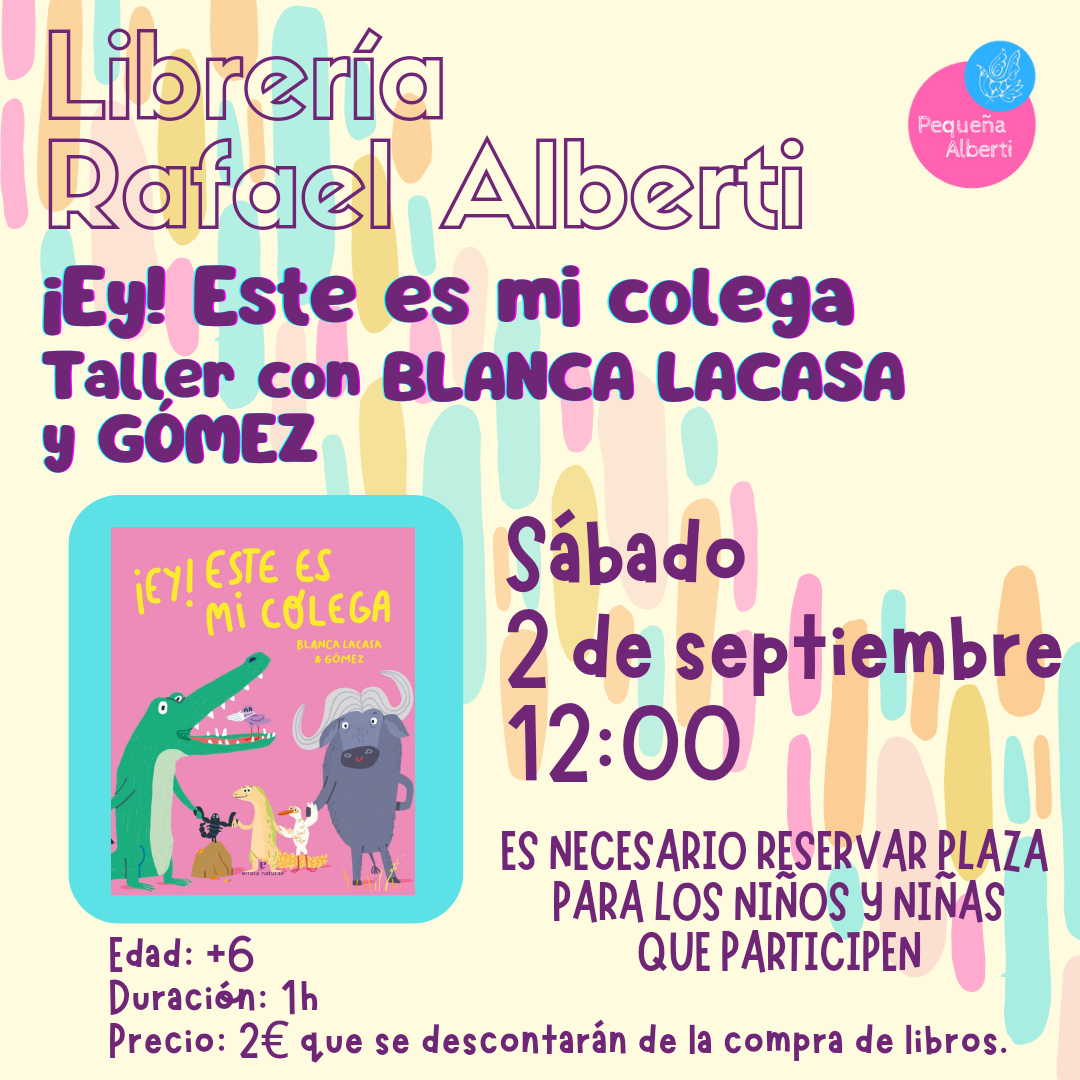 ¡Ey! Este es mi colega - Un divertido taller simbiótico con BLANCA LACASA y GÓMEZ (Errata Naturae)