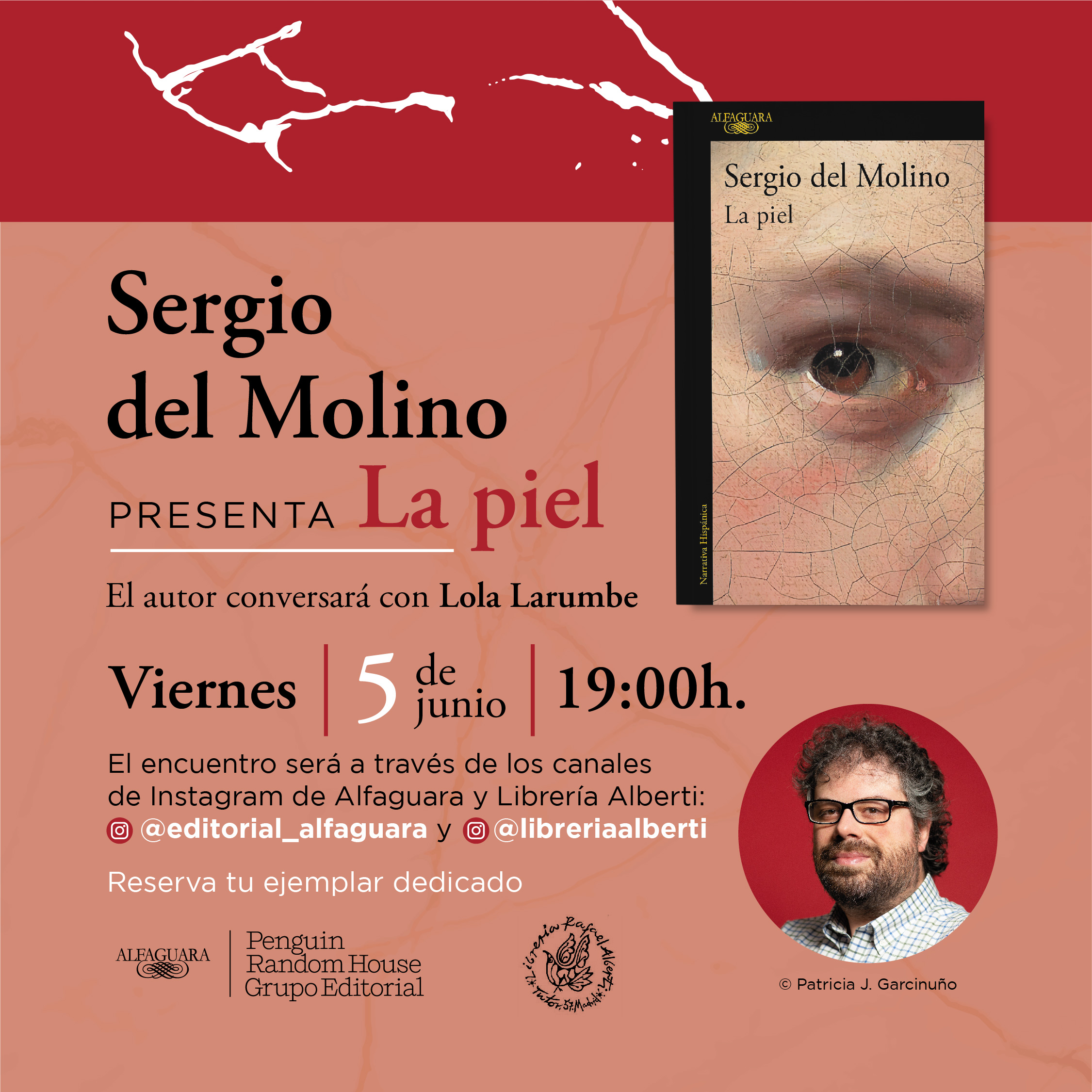 Sergio del Molino presenta en Instagram Live "La Piel"  (Alfaguara)