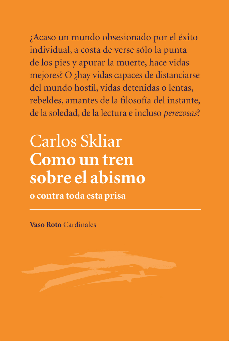 CARLOS SKLIAR. Como un tren sobre el abismo (Vaso Roto)