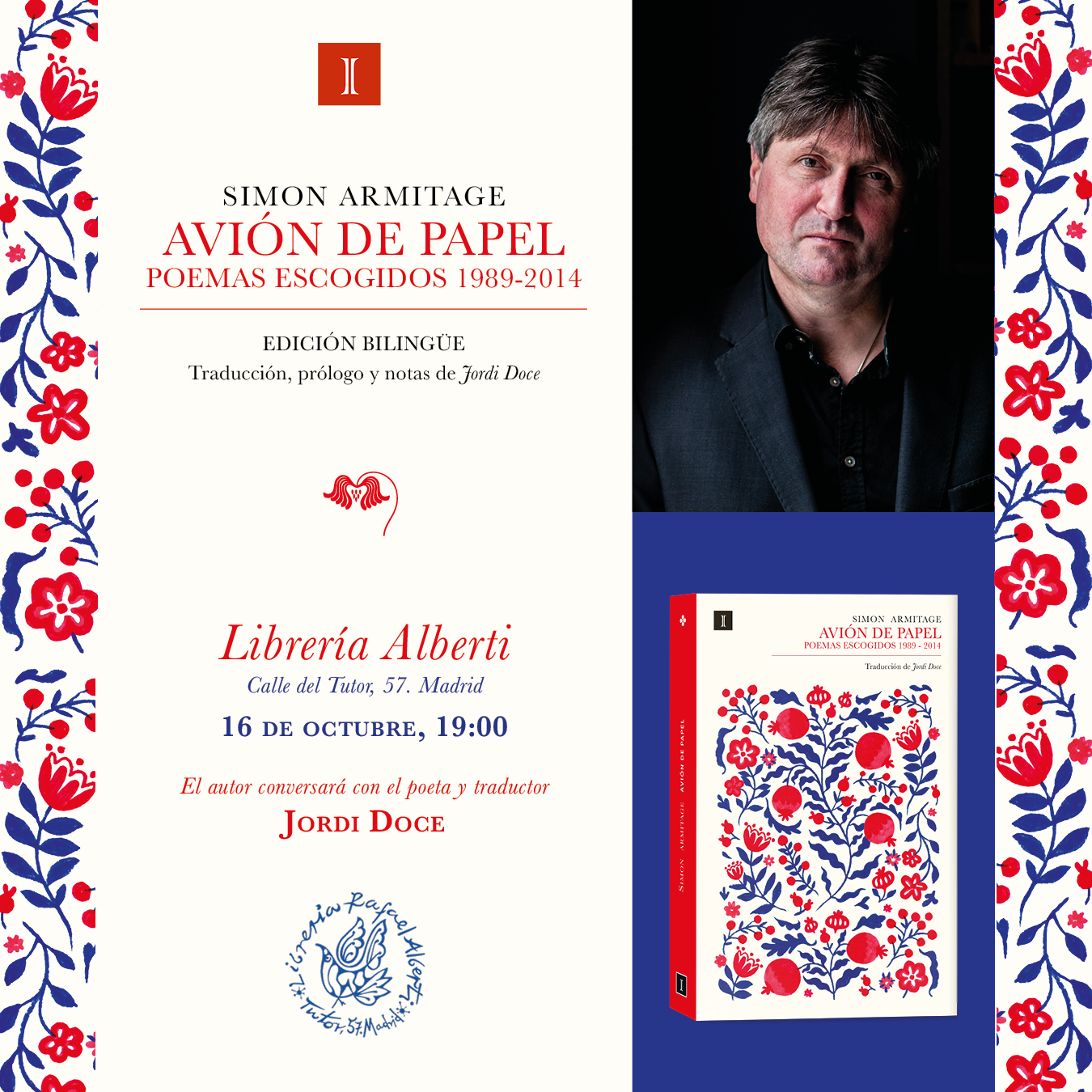 SIMON ARMITAGE, Avión de papel. Poemas escogidos 1989-2014 (Impedimenta- Editorial del mes)