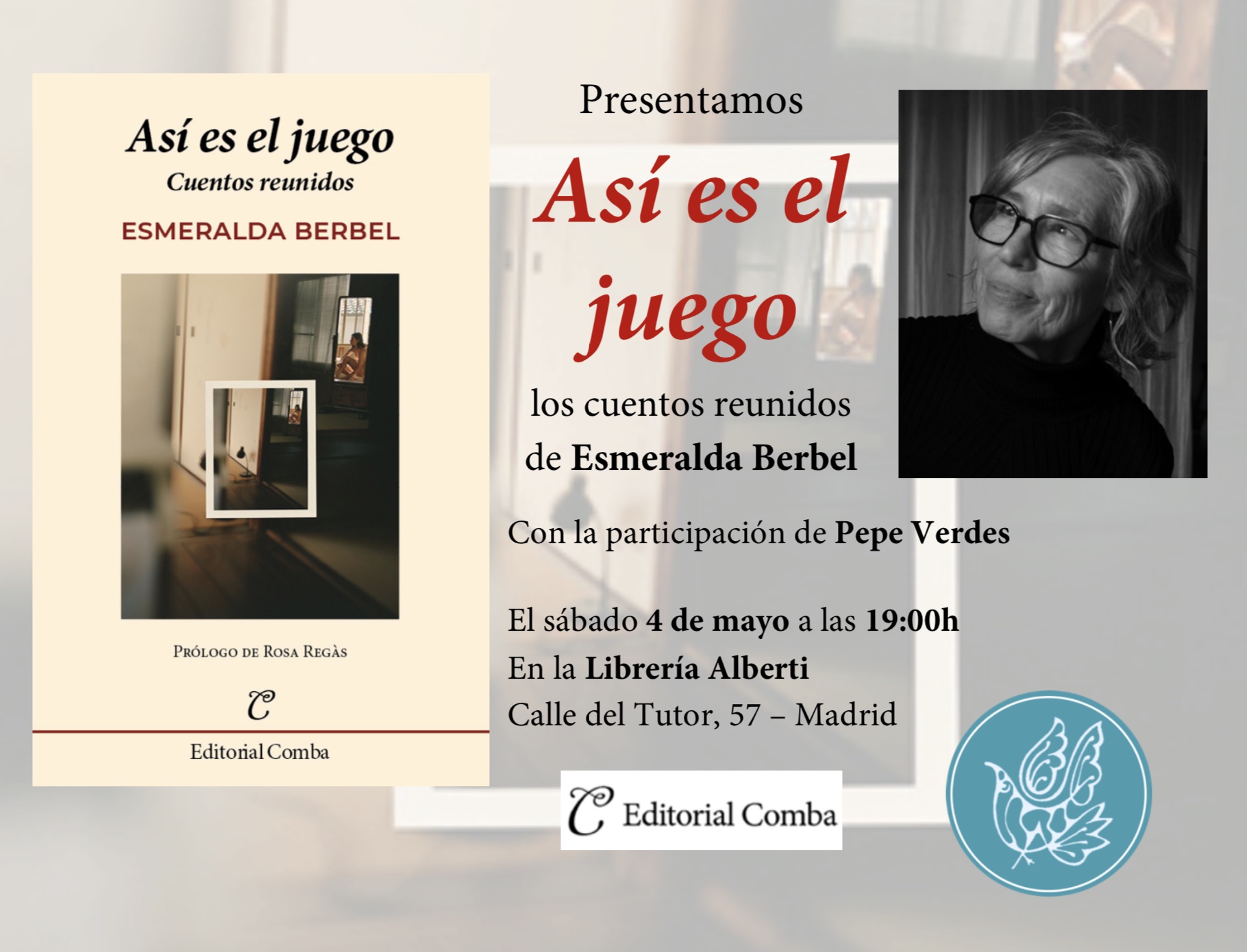 ESMERALDA BERBEL, Así es el juego. Cuentos reunidos (Comba Editorial)