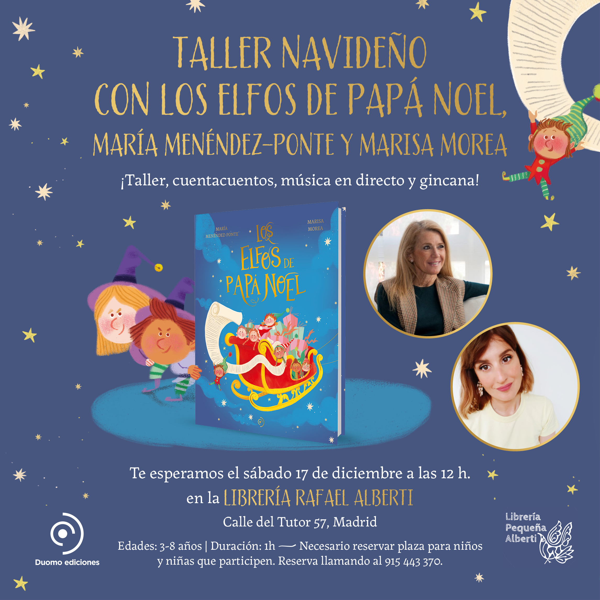 Taller navideño con Los elfos de Papá Noel (Duomo) ¡¡PLAZAS AGOTADAS!!