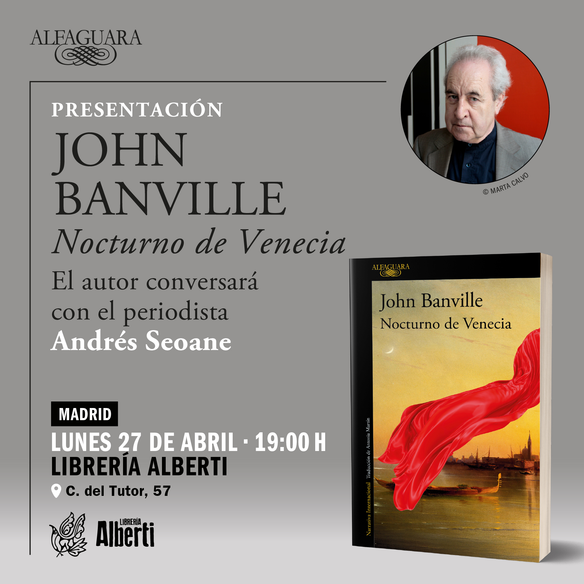 JOHN BANVILLE, Nocturno de Venecia (Alfaguara)