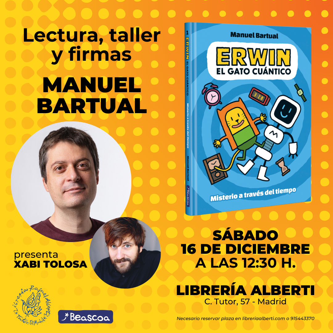 Erwin. El gato cuántico - Presentación y taller de cómic con MANUEL BARTUAL