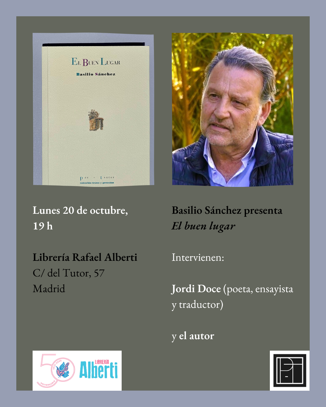 BASILIO SÁNCHEZ, El buen lugar (Pre-Textos)