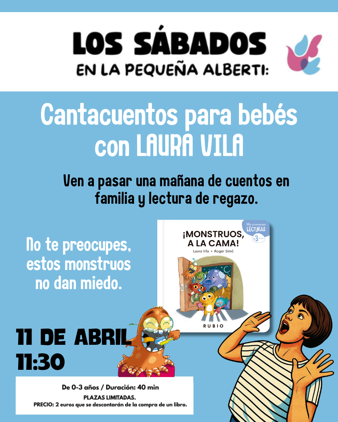 CANTACUENTOS PARA BEBÉS: ¡Monstruos, a la cama! con LAURA VILA