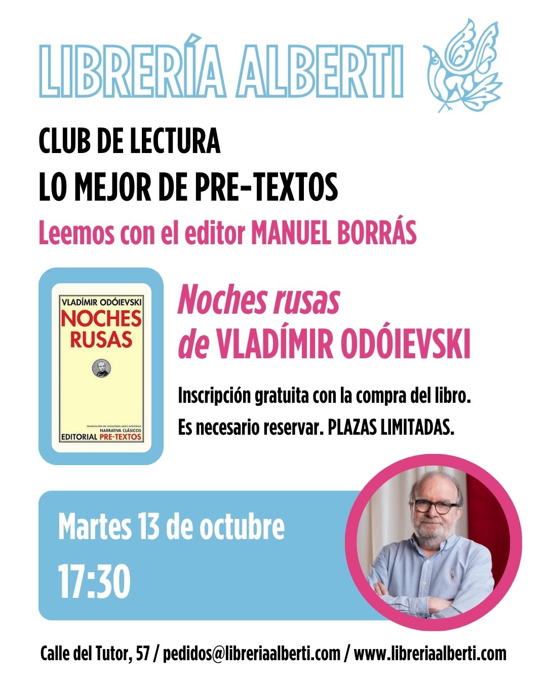 Lo mejor de PRE-TEXTOS con MANUEL BORRÁS | 2ª sesión de la nueva temporada | Noches rusas, de VLADÍMIR ODÓIEVSKI