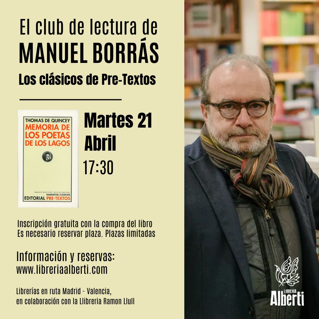 El Club de Lectura de MANUEL BORRÁS | Los clásicos de Pre-Textos (sesión 4)