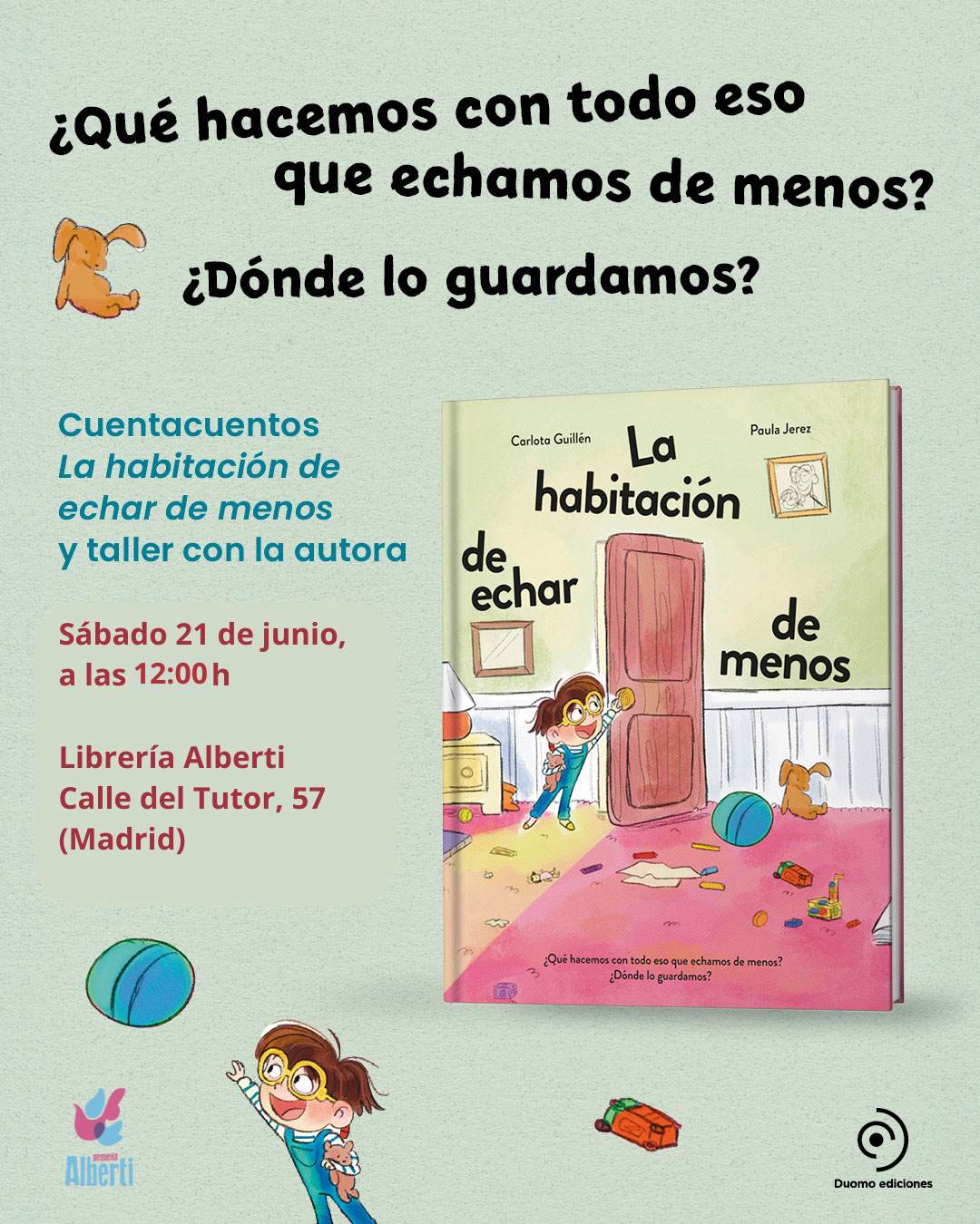 La habitación de echar de menos | Cuentacuentos y taller