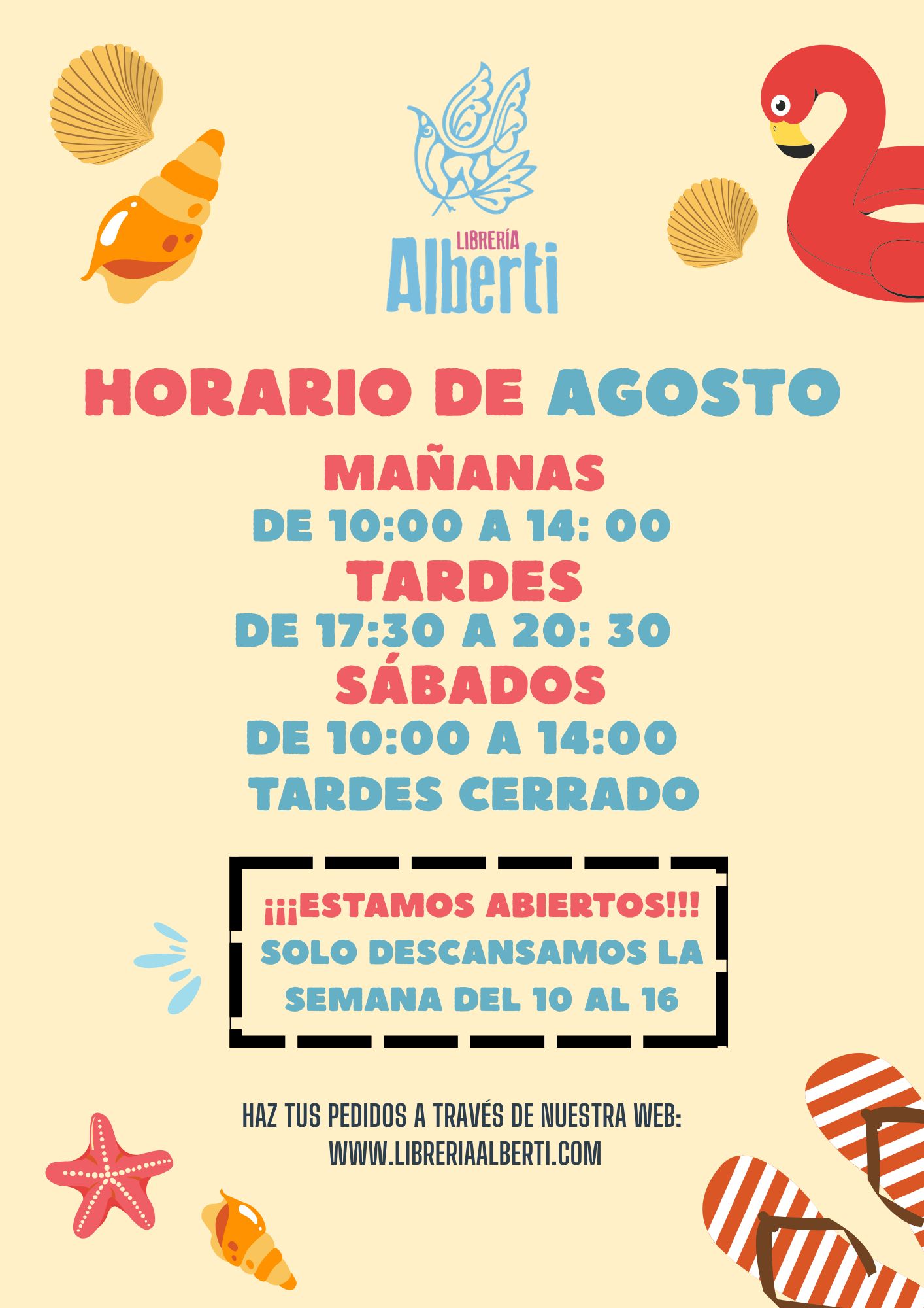 Verano en Alberti: horario de agosto
