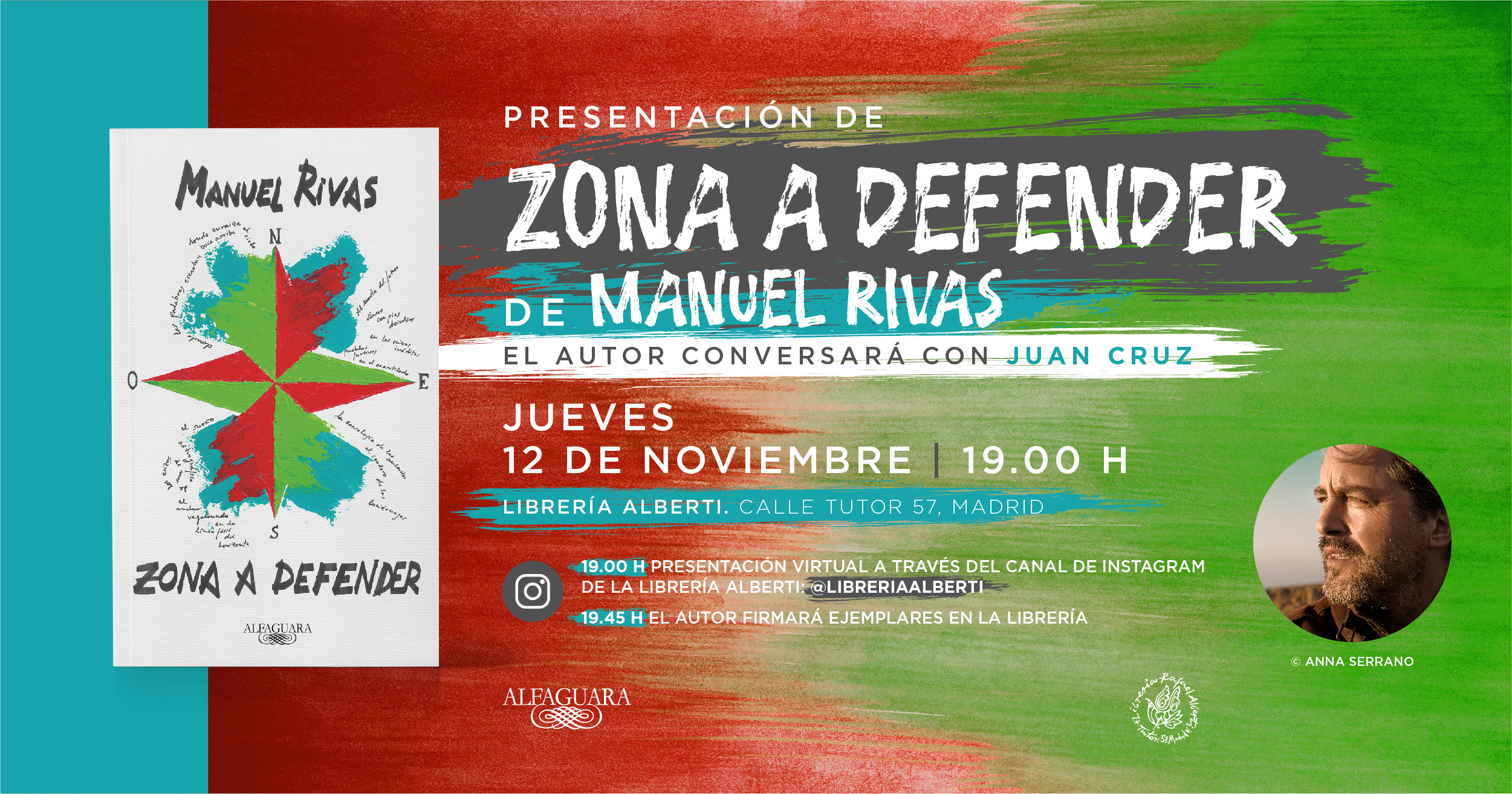 MANUEL RIVAS presenta 'Zona a defender' (Alfaguara)