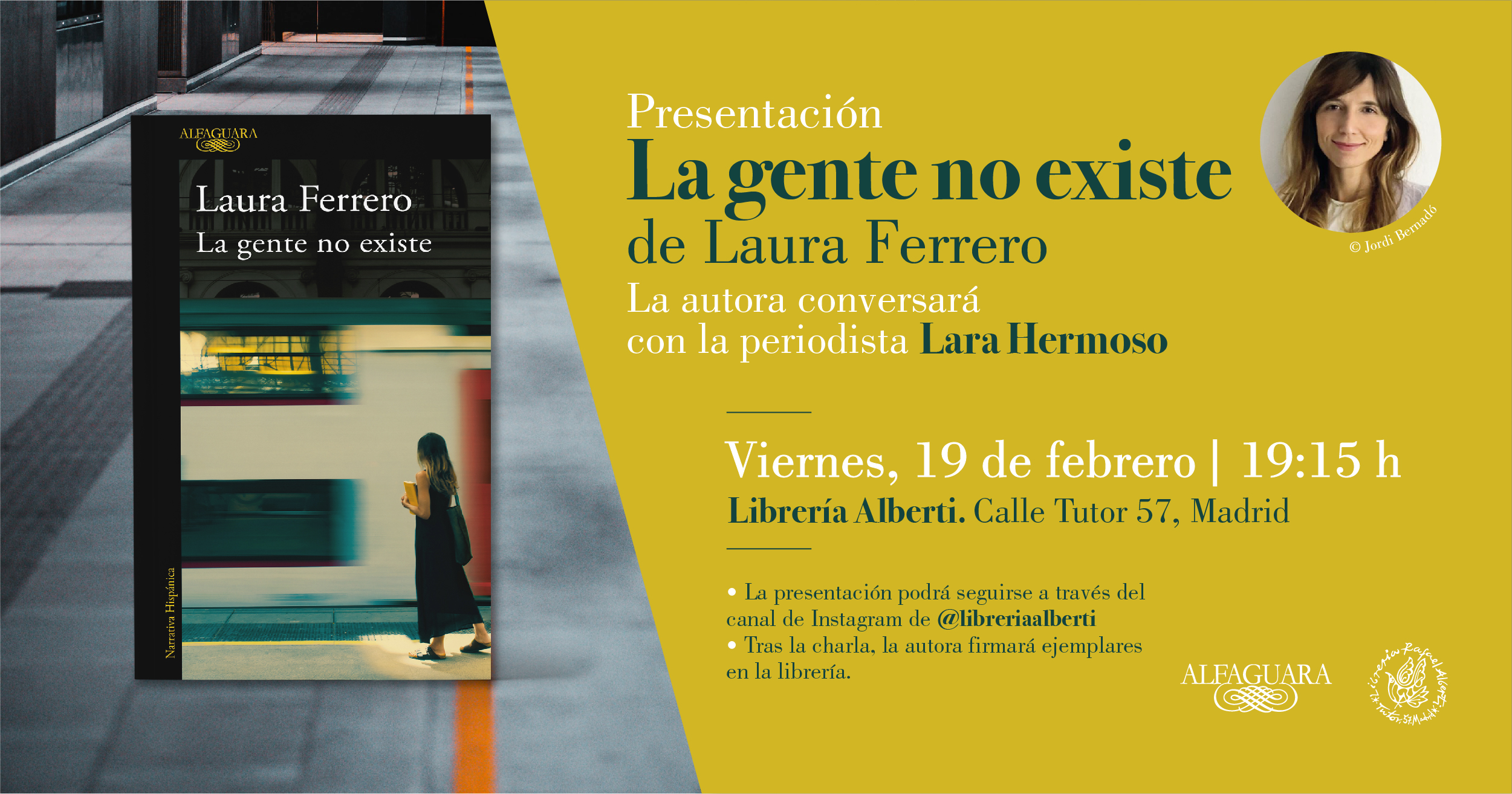 LAURA FERRERO presenta y firma 'La gente no existe' (Alfaguara)