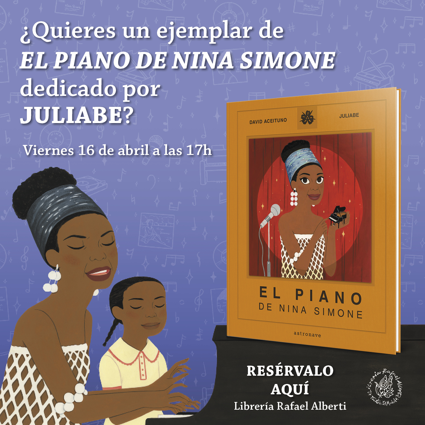JULIA BERECIARTU firma 'El piano de Nina Simone'