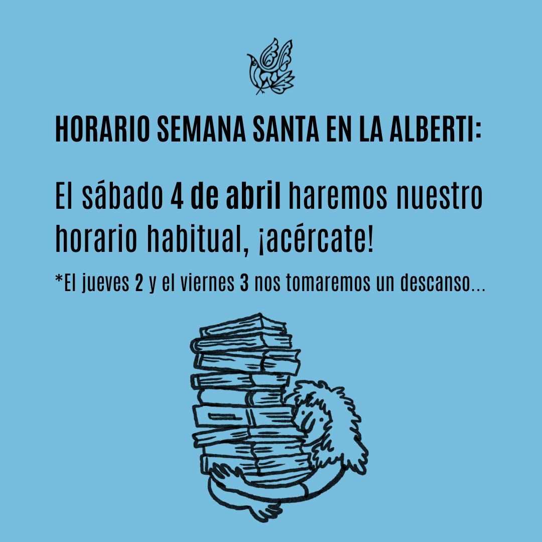 HORARIO DE SEMANA SANTA: ¡SÁBADO ABRIMOS!
