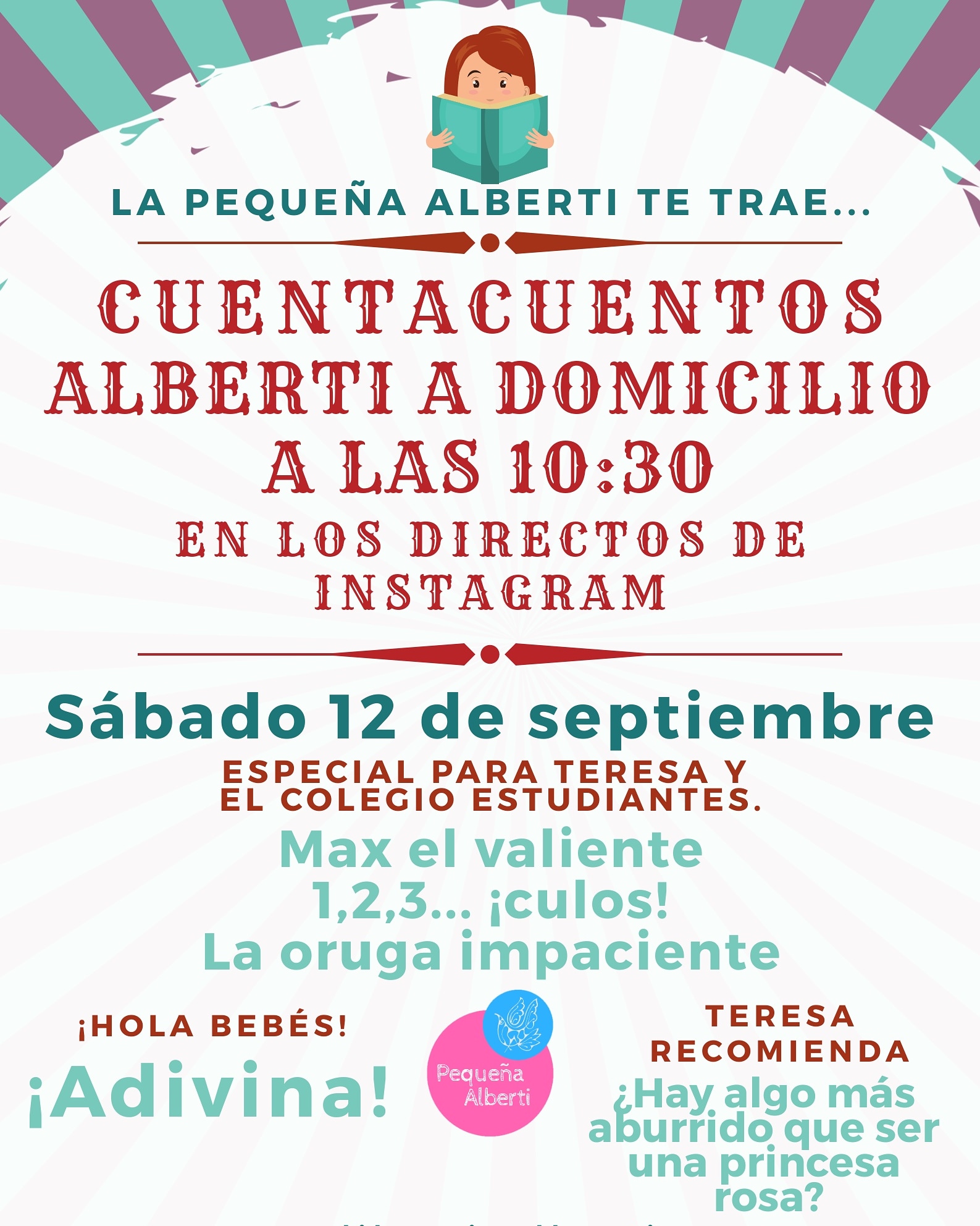 Cuentacuentos #AlbertiADomicilio 58 - Especial para Teresa y el Colegio Estudiantes de Madrid