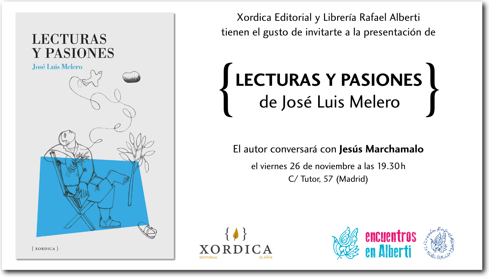 JOSÉ LUIS MELERO, Lecturas y pasiones (Xordica)