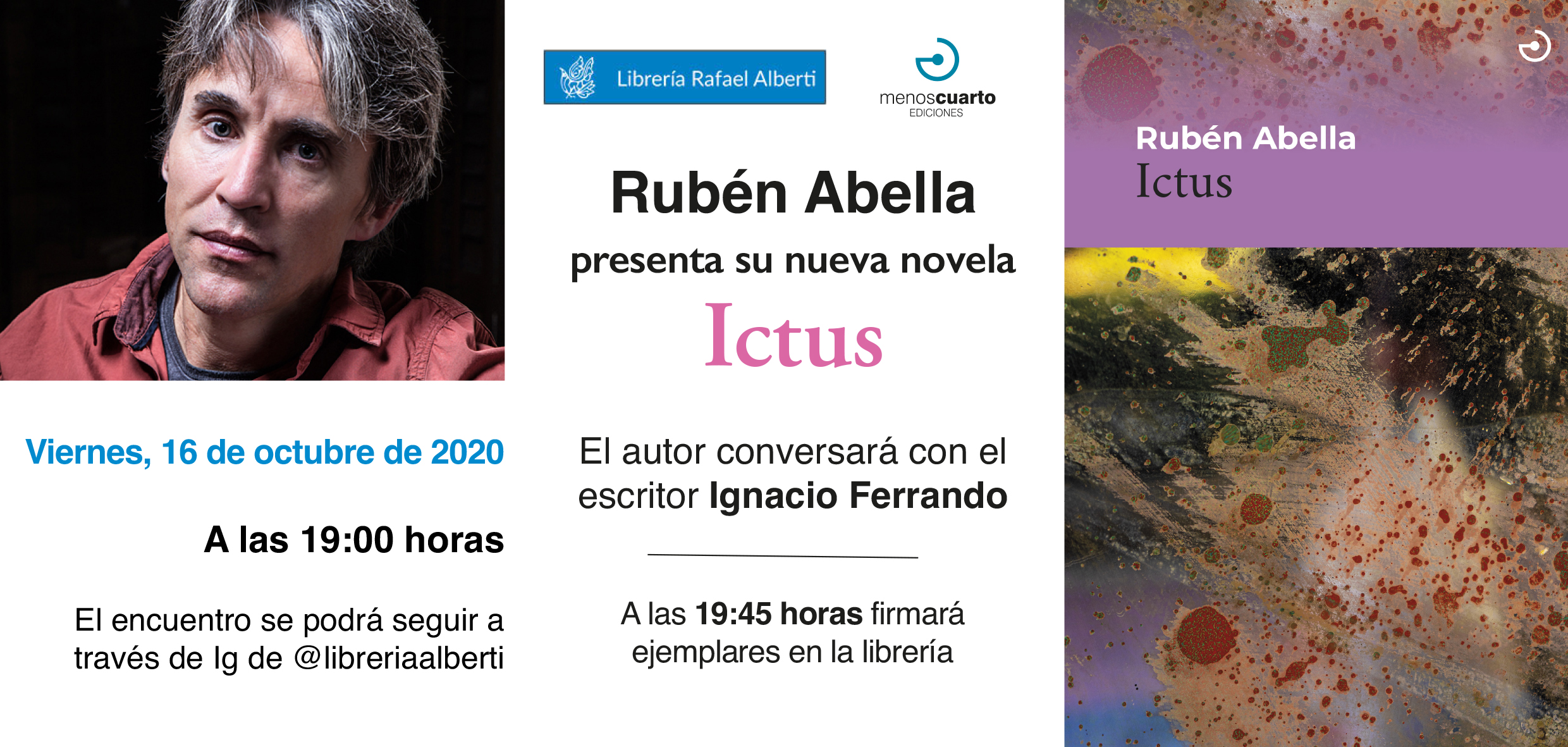 RUBÉN ABELLA presenta 'Ictus' (Menoscuarto)