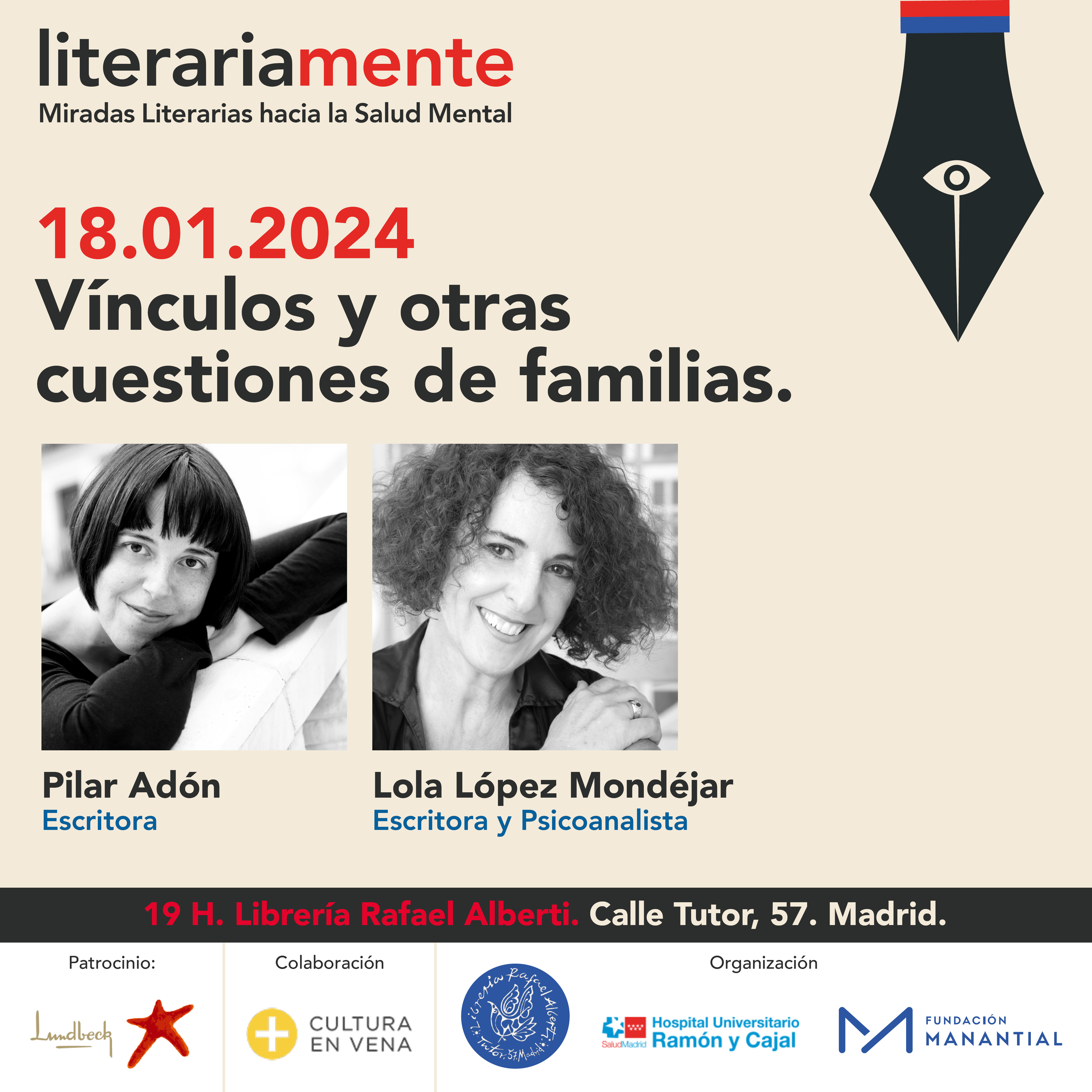 LiterariaMENTE | Vínculos y otras cuestiones de familias | PILAR ADÓN y LOLA LÓPEZ MONDÉJAR