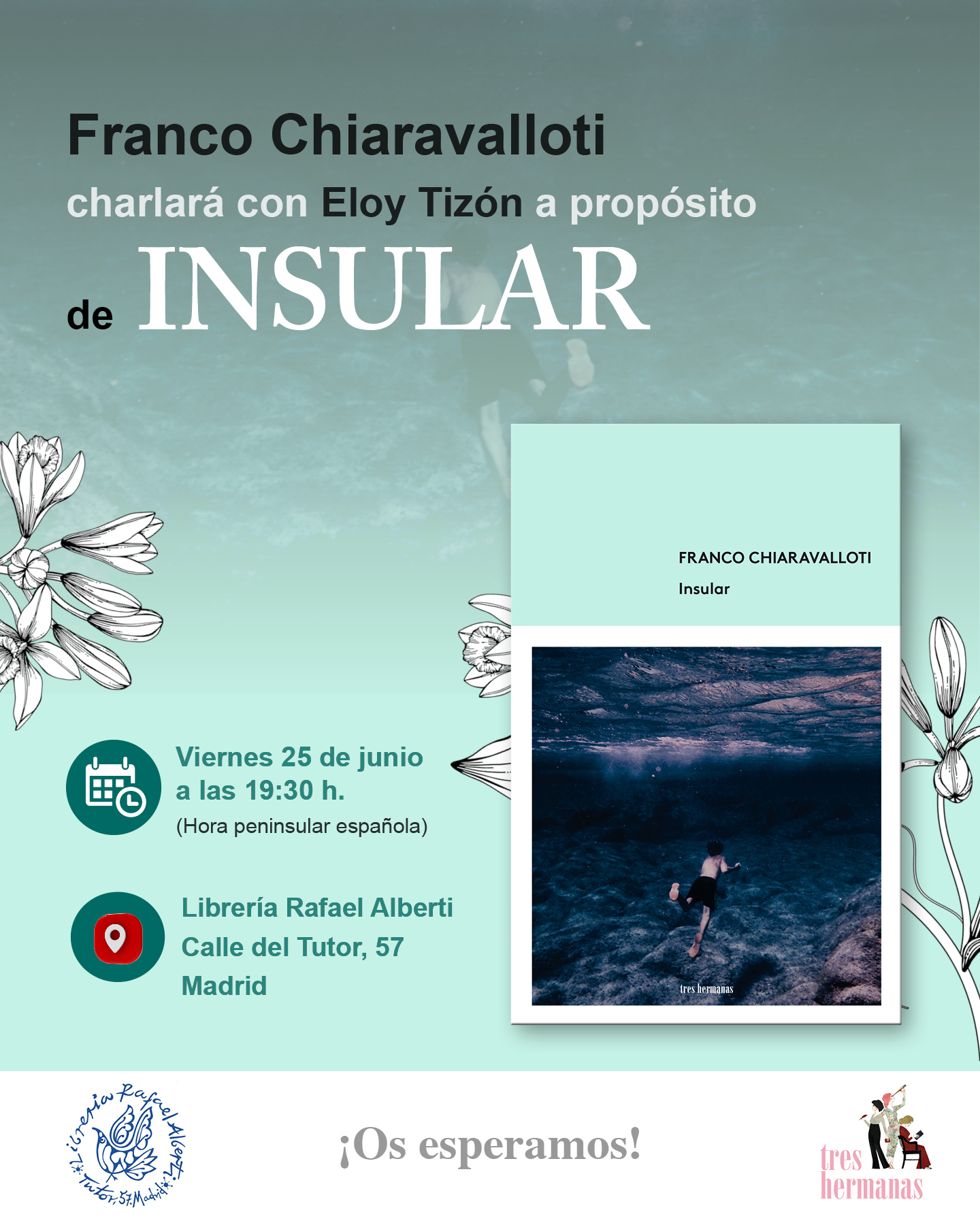 FRANCO CHIARAVALLOTI presenta y firma 'Insular' (Tres hermanas)
