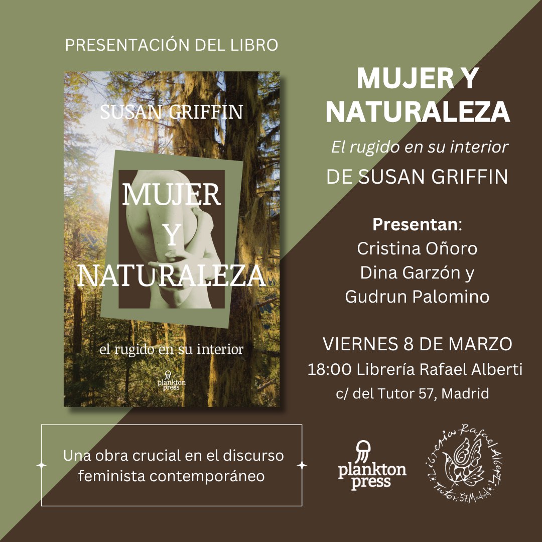 8M | Mujer y naturaleza, encuentro con GUDRUN PALOMINO, DINA GARZÓN y CRISTINA OÑORO (Plankton Press)