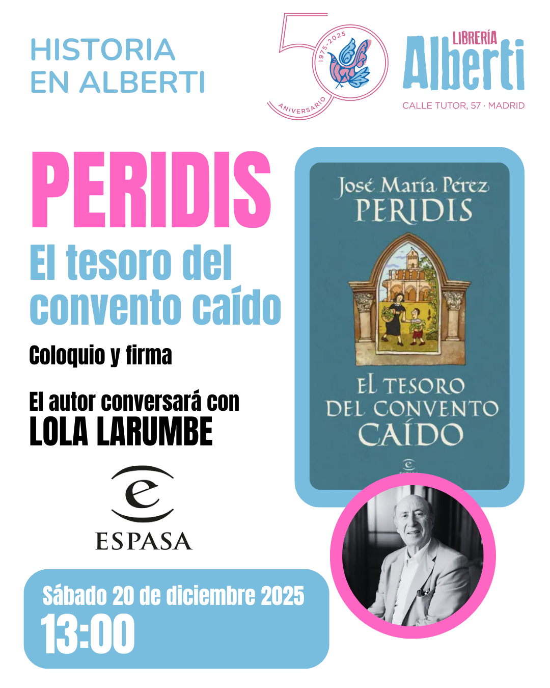 PERIDIS, El tesoro del convento caído (Espasa)