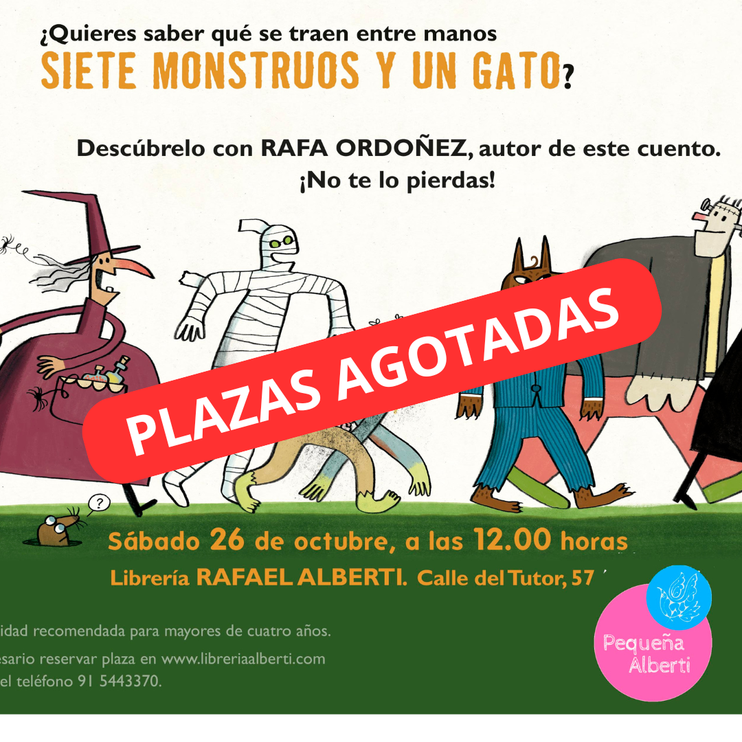PLAZAS AGOTADAS - NO ES POSIBLE LA RESERVA - Siete monstruos y un gato | Cuentacuentos con RAFA ORDÓÑEZ (Kalandraka)