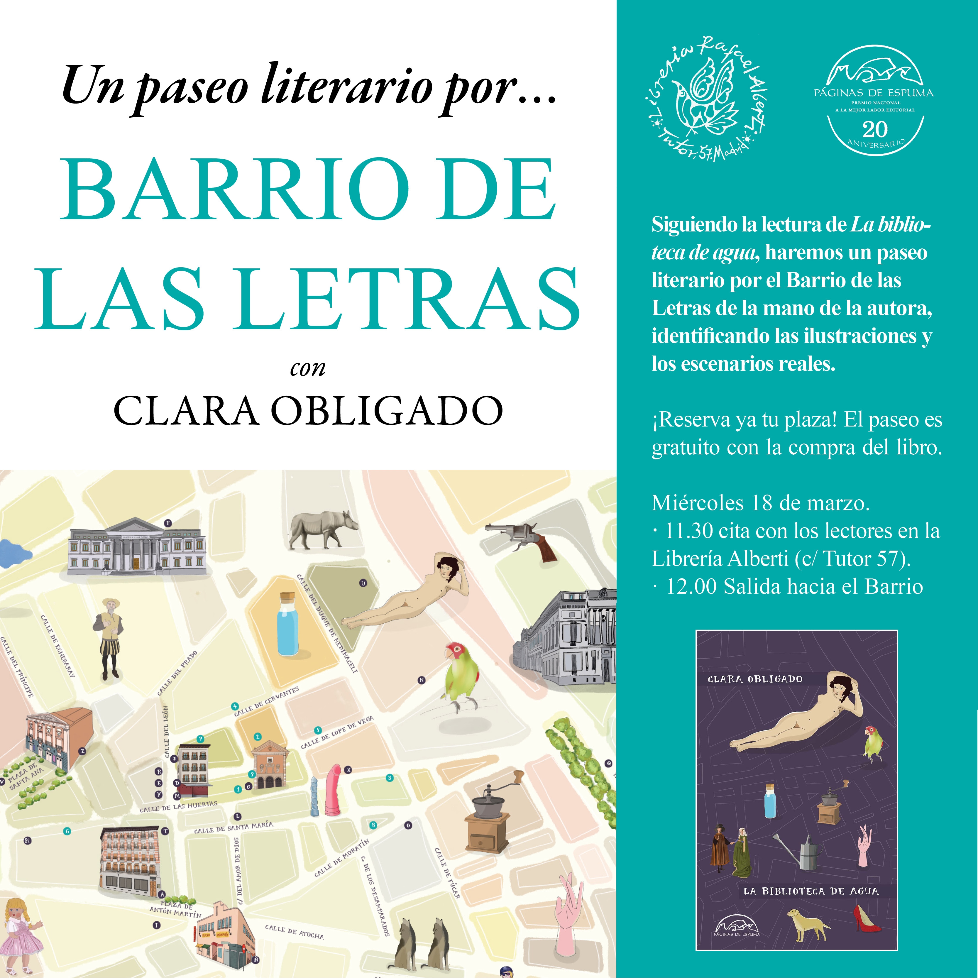 Paseo literario por el Barrio de las Letras con CLARA OBLIGADO