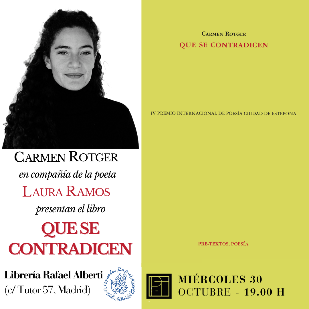 CARMEN ROTGER, Que se contradicen (Pre-Textos)