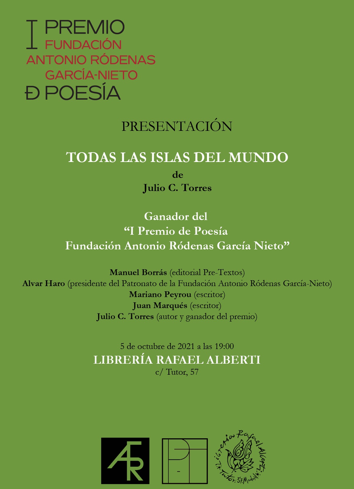 JULIO C. TORRES, Todas las islas del mundo (Pre-Textos)