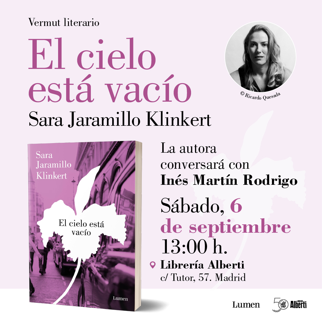 SARA JARAMILLO, El cielo está  vacío (Lumen)
