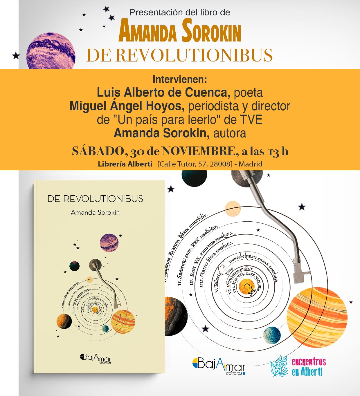 AMANDA SOROKIN, De revolutionibus (Bajamar)