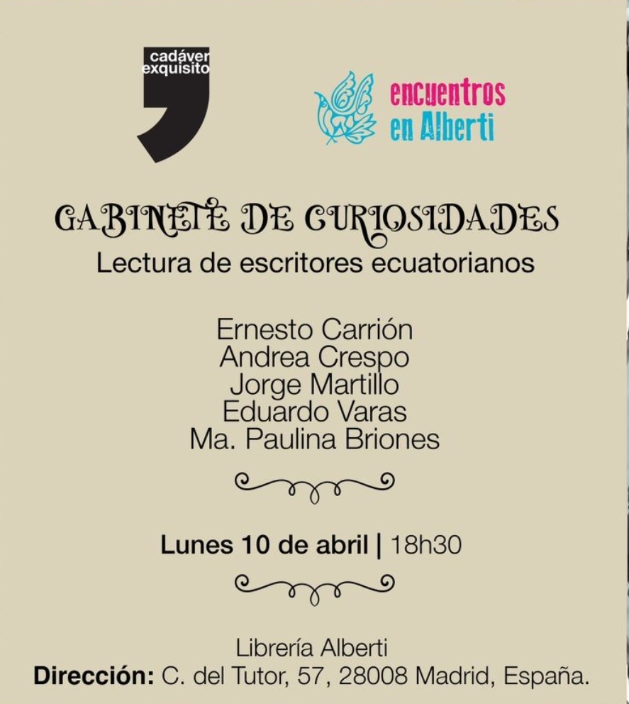 Gabinete de curiosidades | Escritores ecuatorianos en Alberti (Cadáver exquisito)