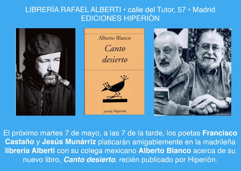 ALBERTO BLANCO, Canto desierto (Hiperión)