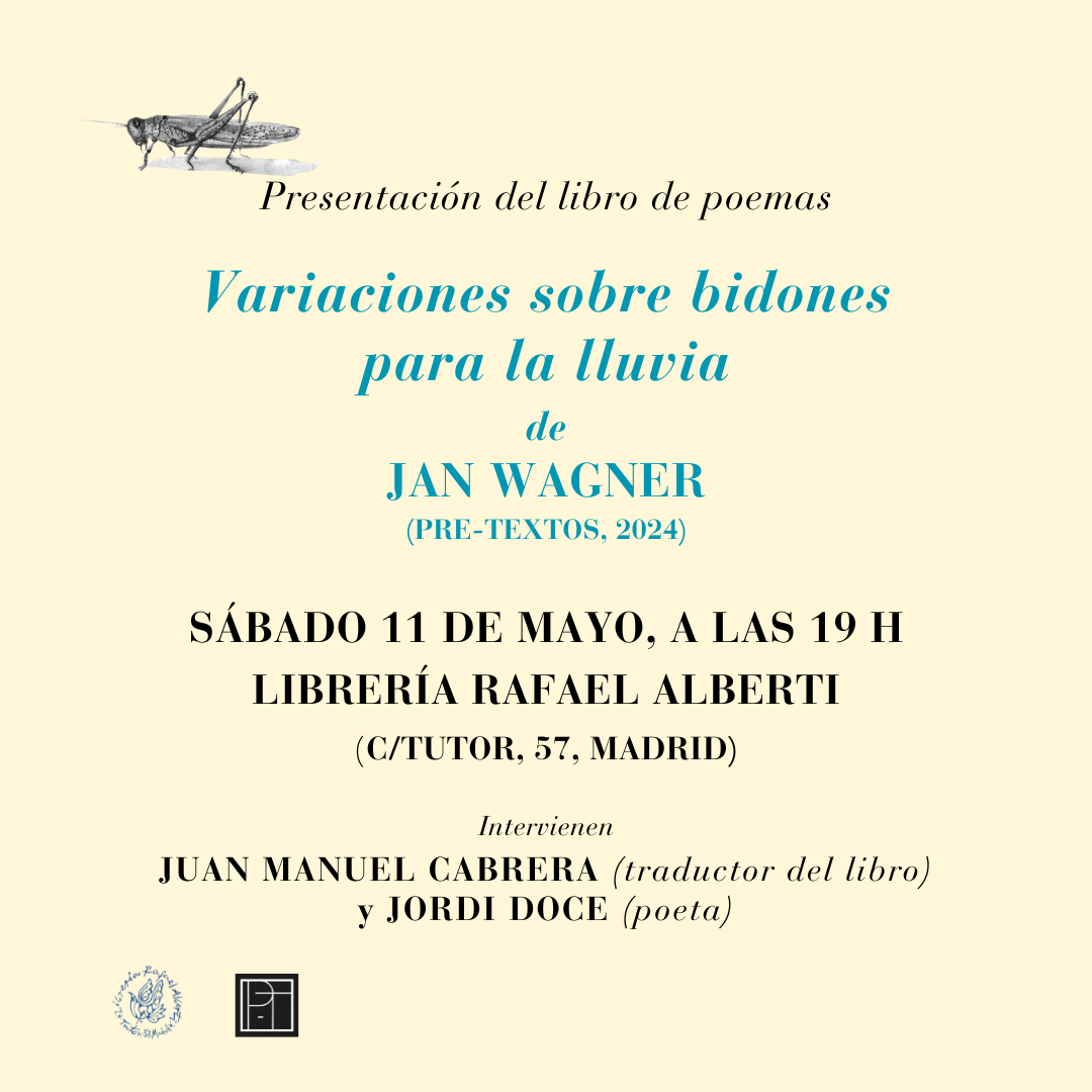 JAN WAGNER, Variaciones sobre bidones para la lluvia (Pre-Textos)