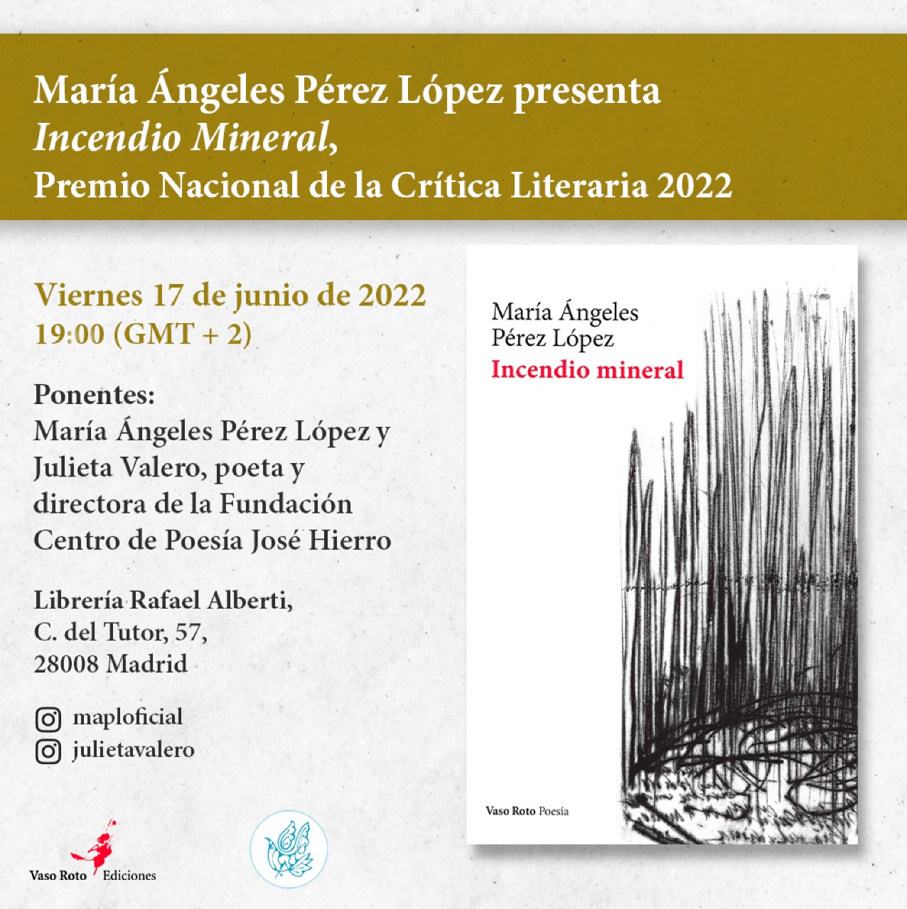 MARÍA ÁNGELES PÉREZ LÓPEZ, Incendio mineral (Vaso Roto)