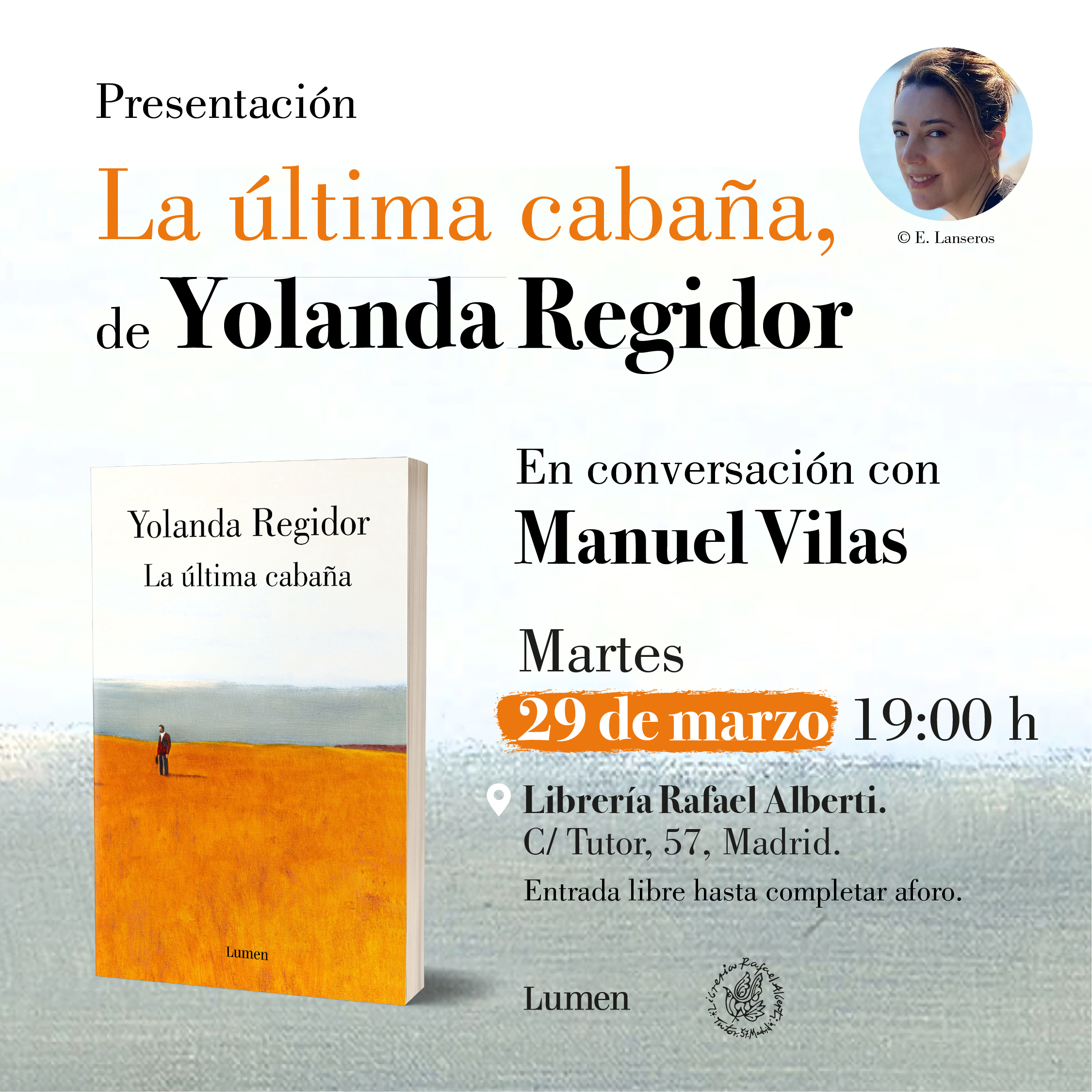YOLANDA REGIDOR, La última cabaña (Lumen)