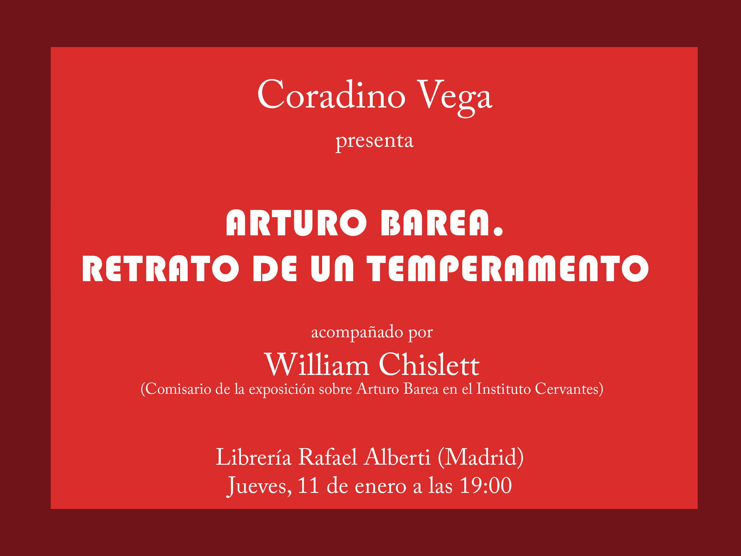 CORADINO VEGA, Arturo Barea. Retrato de un temperamento (Editorial Zut)