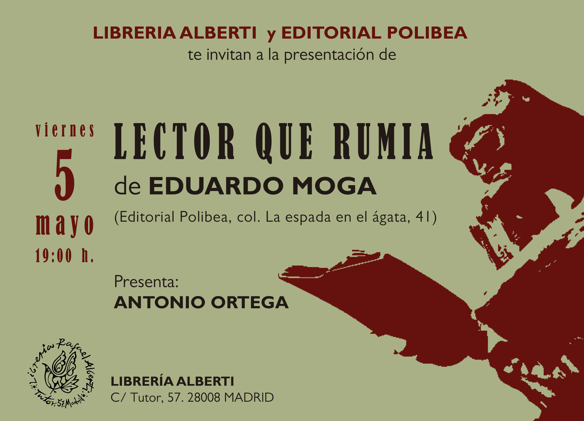 EDUARDO MOGA, Lector que rumia (Polibea)