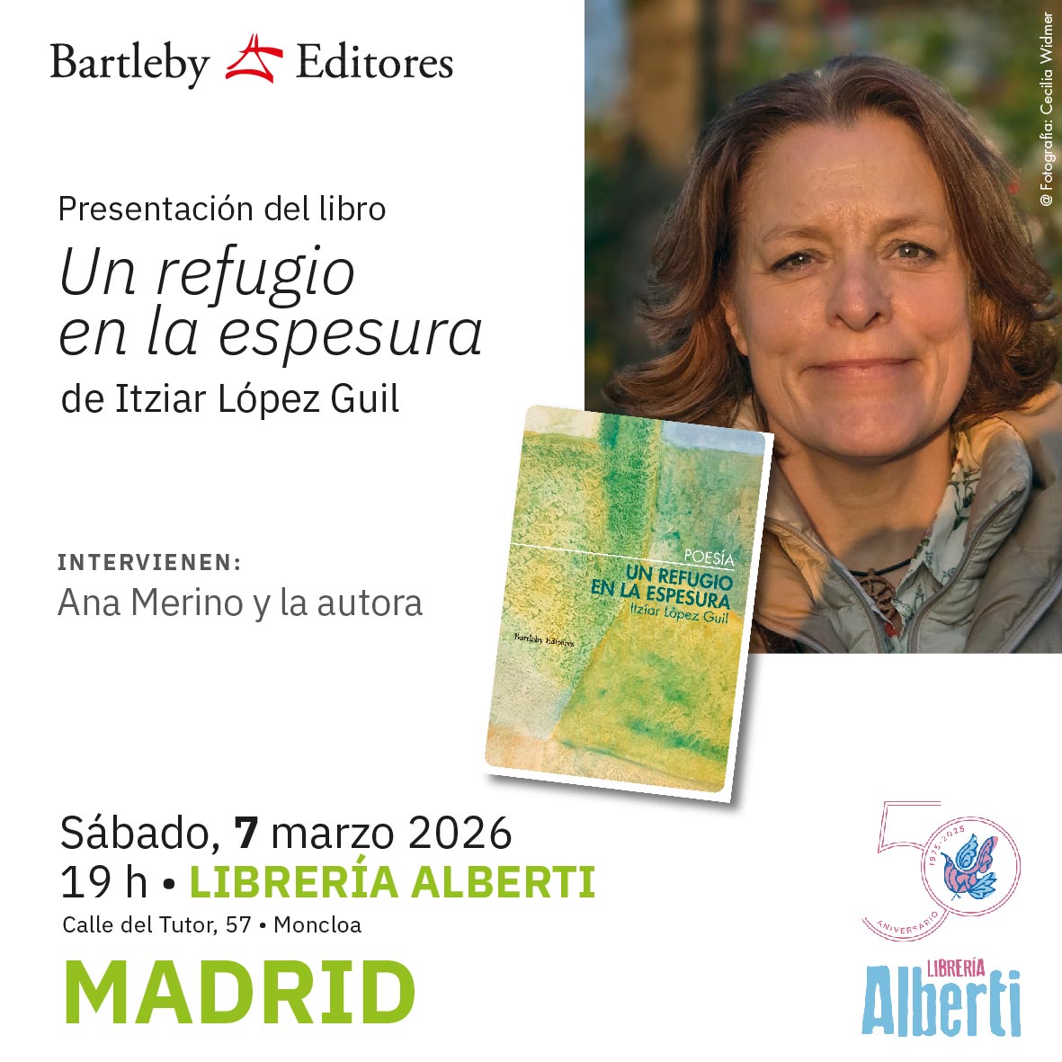ITZÍAR LÓPEZ GUIL, Un refugio en la espesura (Bartleby Editores)