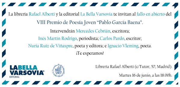 Fallo abierto del PREMIO GARCÍA BAENA